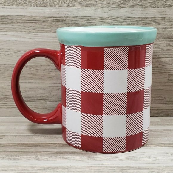 Design Pac Christmas Holiday Plain Snowflake 18 oz. Coffee Mug Cup Red White - Picture 7 of 8